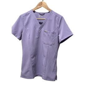 FIGS Lavender V-Neck Scrub Top Pocket Technical Collection XS